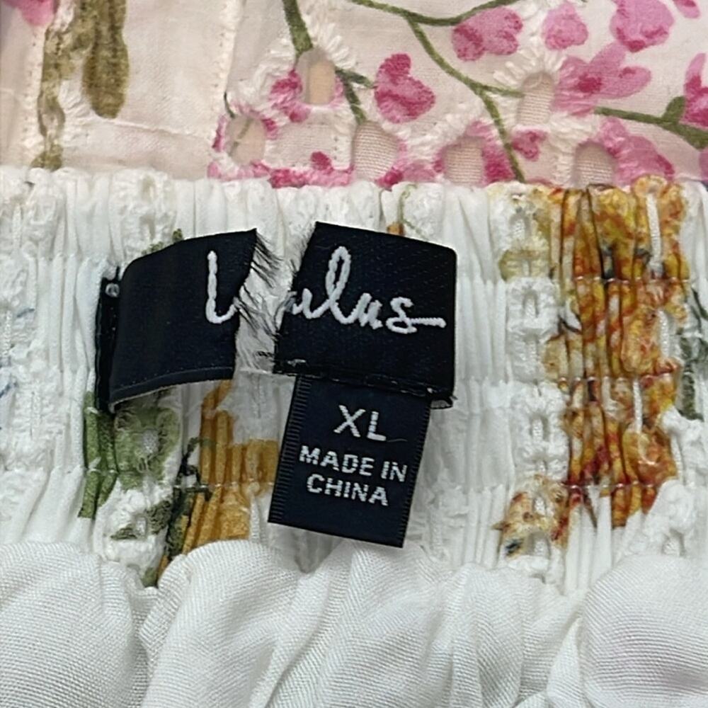 Lulus Sweet At Heart White Floral Embroidered Midi Skirt only - Picture 9 of 9